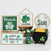 St. Patrick's Day Lucky Clover Wooden Sign Ornament