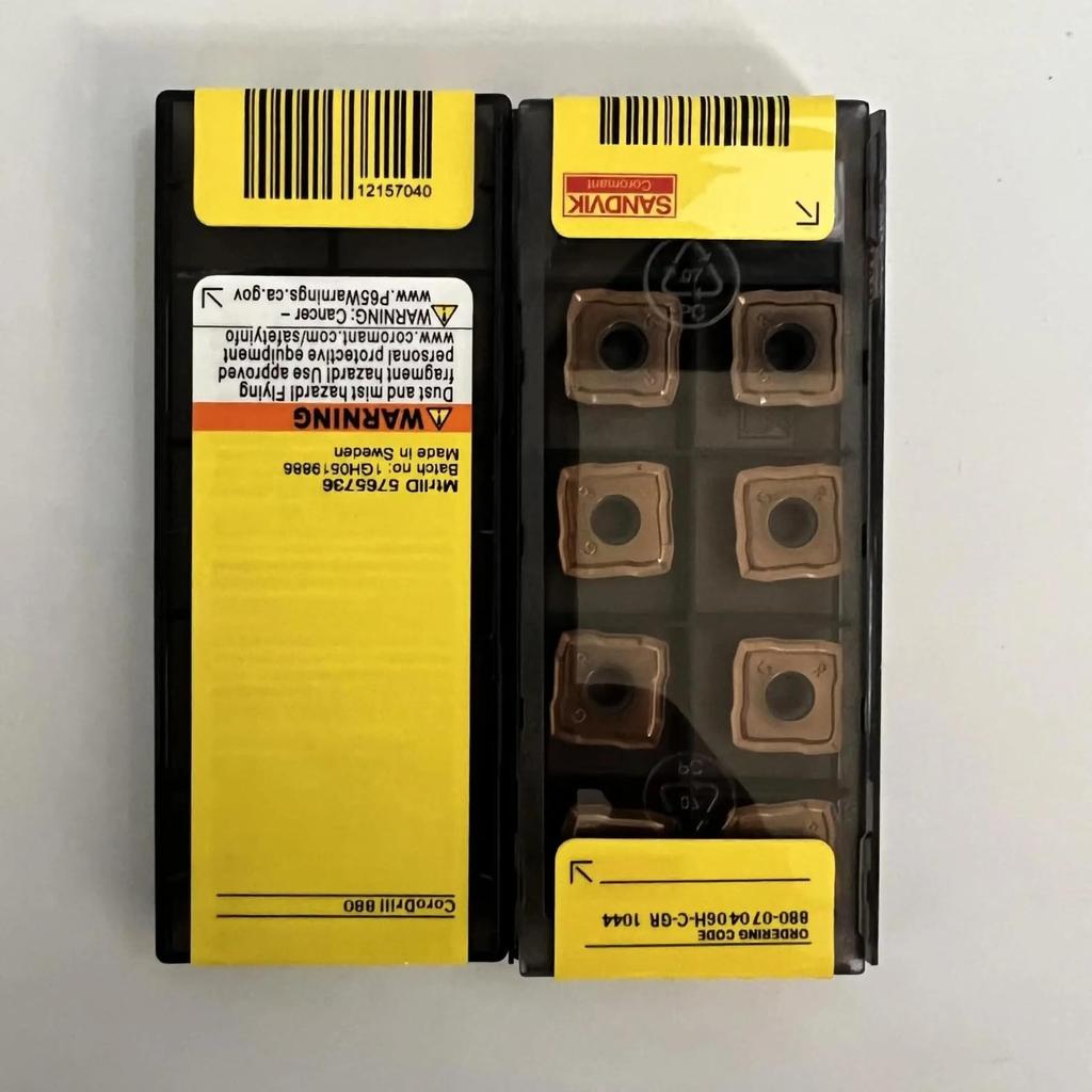 Original Sandvik / 880-070406H-C-GR 1044 / CNC Lathe Carbide Blade 10 PCS