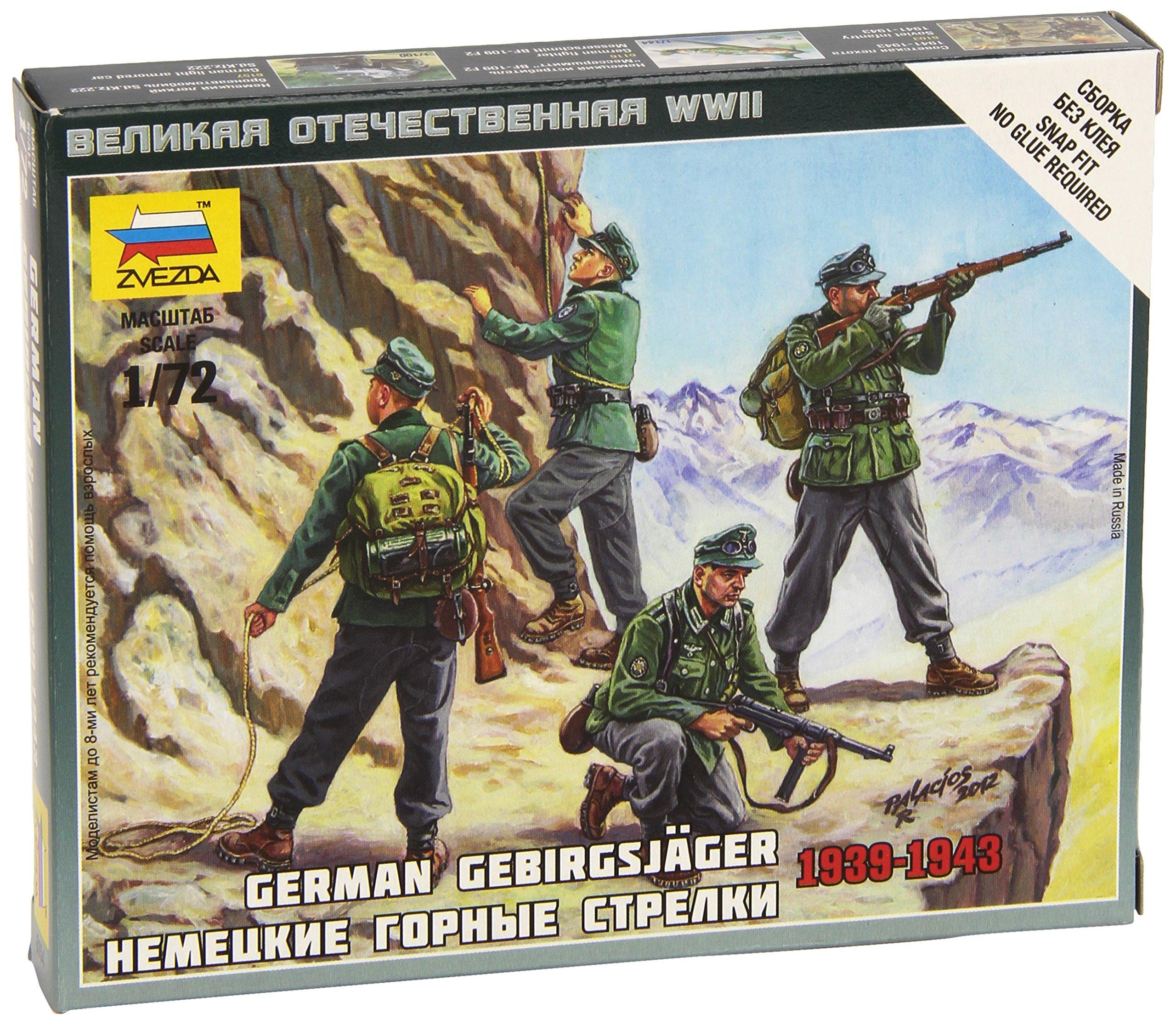 

Zvezda German Mountain Rangers Figure Set Plastic Model ZV6154 1/72