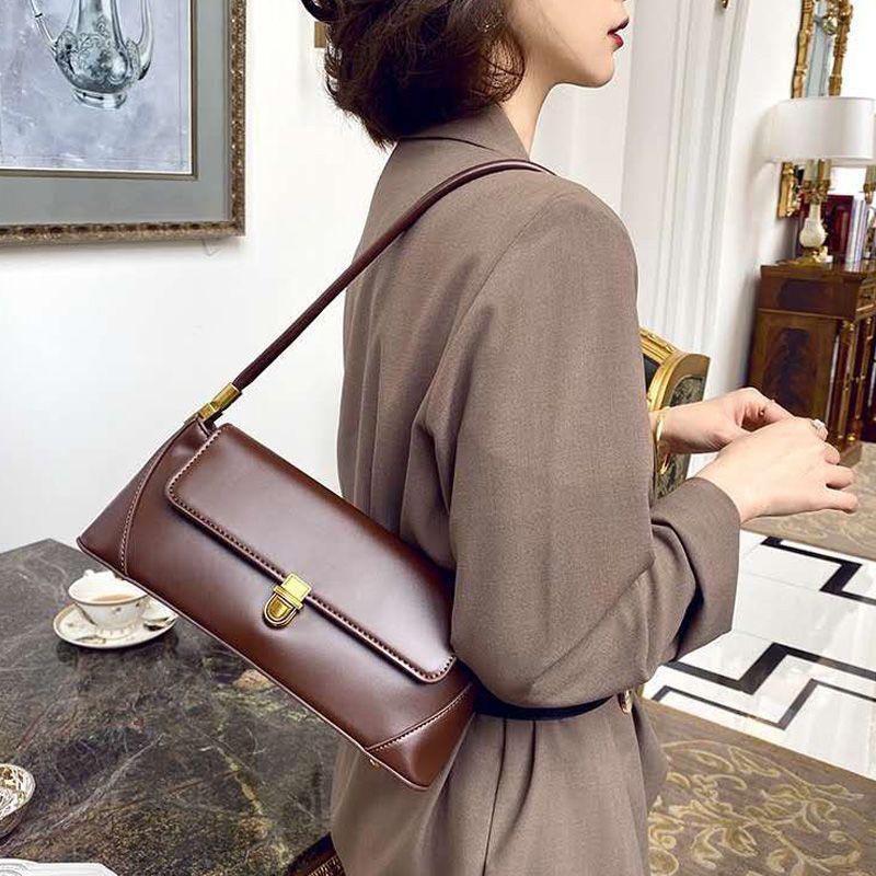 Women's Bags  New Spring Fashion Versatile Underarm Bag Pu Leather Simple Casual Commuting Female Single Shoulder Handbags