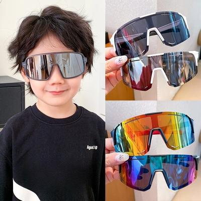 Okulary przeciwsłoneczne dla dzieci Chłopcy Dziewczynki Outdoor Jazda na rowerze Sport Okulary przeciwsłoneczne Piaskoodporne Ochrona oczu Oversize Wiatroodporne okulary