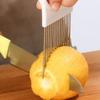 Stainless Steel Onion Cutter Holder Food Slicers Assistant Tomato Onion Slicer Holder Vegetables Cutting Fork Kitchen Gadgets