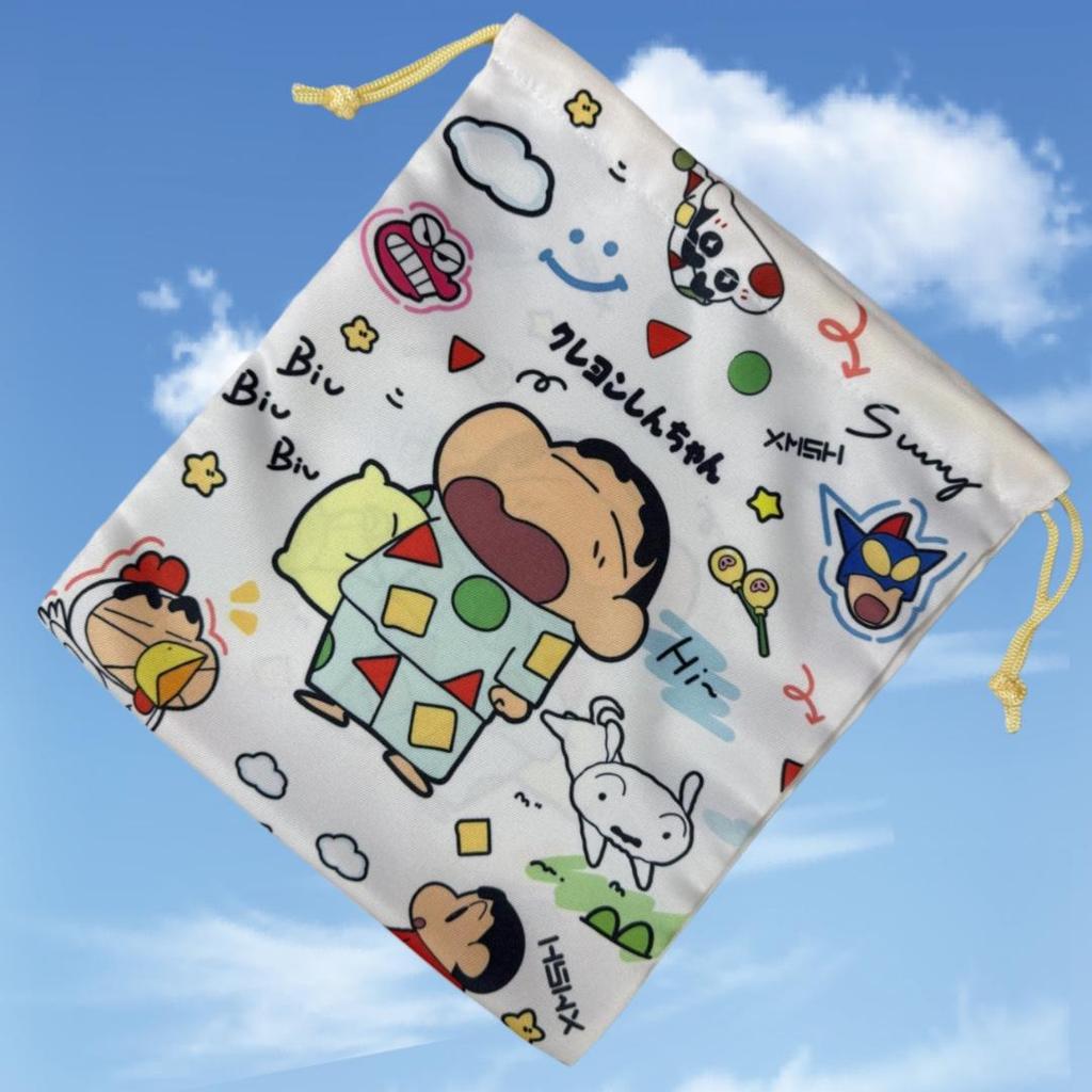 Large Sanrio Canvas Double-Sided Printed Drawstring Tote Bag, Eco-friendly Storage Solution