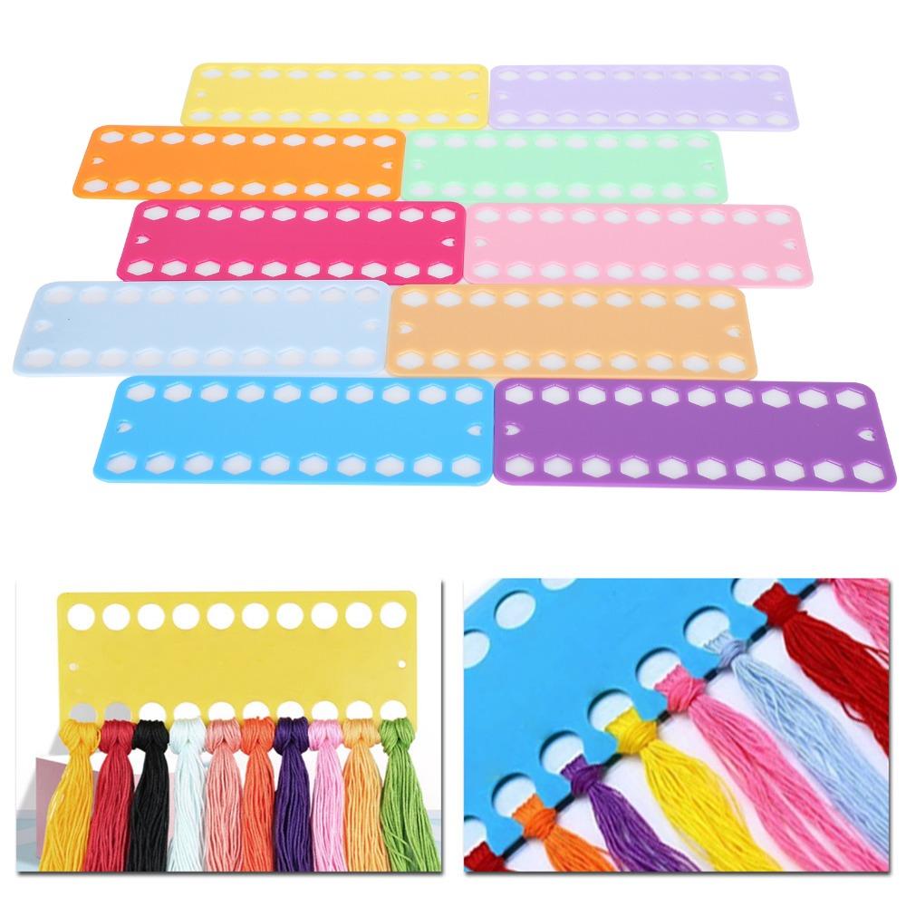10Pcs 20 Holes Embroidery Floss Organizer Stackable Design Thread Winding Board For Cross Stitch