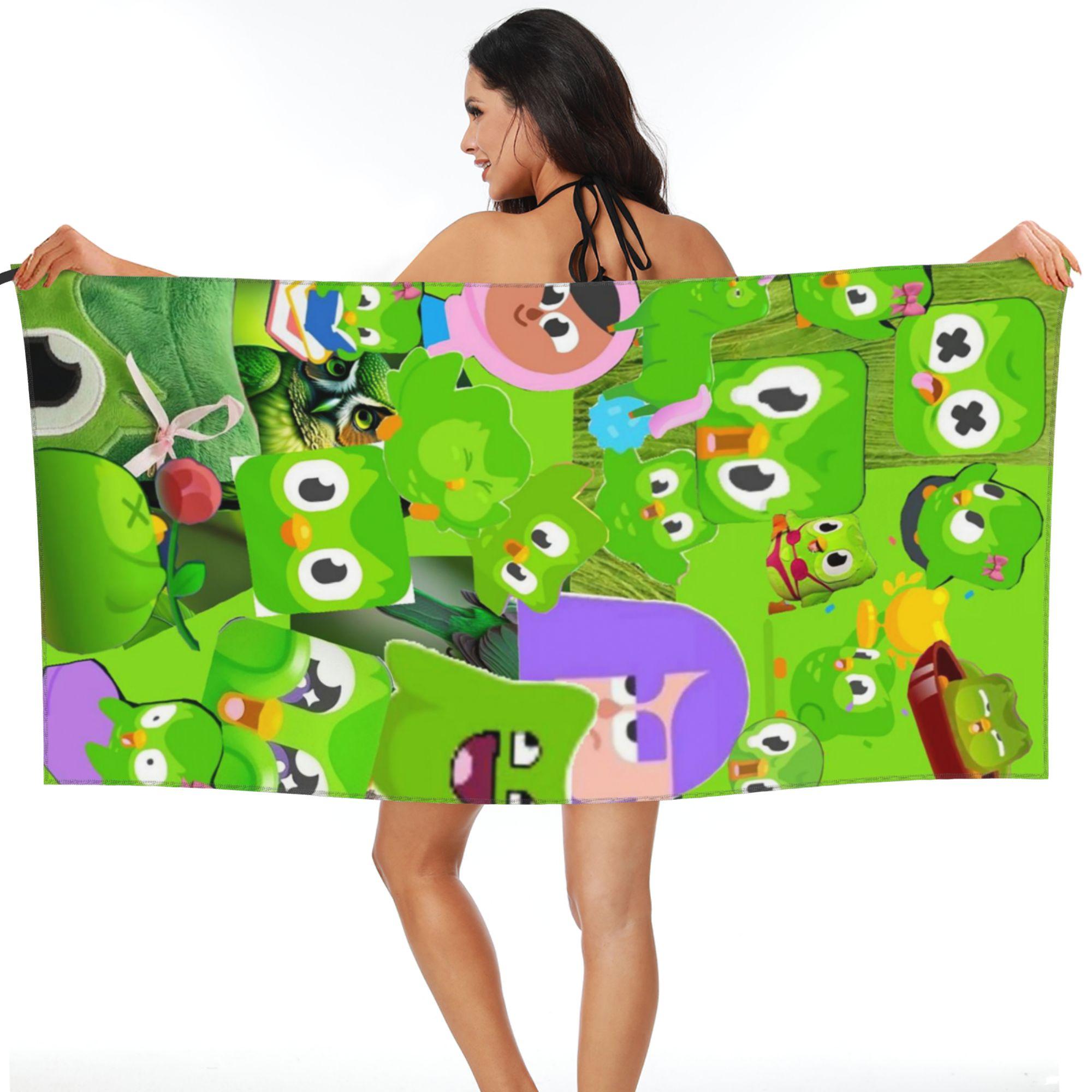 Jmg Household Supplies Duolingo Owl Duo Beach Towel Soft Microfiber Quick Dry Absorbent Quick Towels For Pool