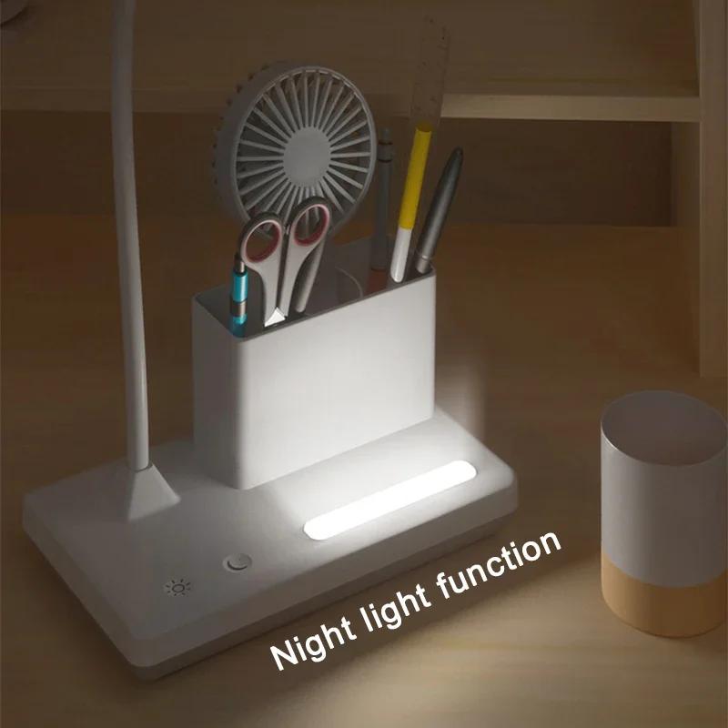 Lampe de table LED USB 3 couleurs, protection des yeux, idéale pour la lecture, la chambre à coucher, le chevet, le dortoir