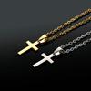 Hip Hop Cross Pendant Necklace for Men Women Minimalist Unisex Stainless Steel Smooth Rock Jewelry Trendy Couple Gifts