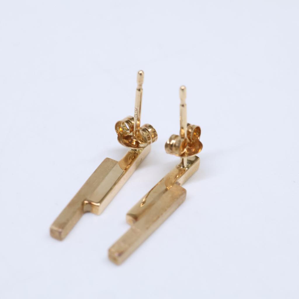 susui [Excellent condition] K10-HP02 K10 geometric higaki pierce earring Yellow GoldUsed
