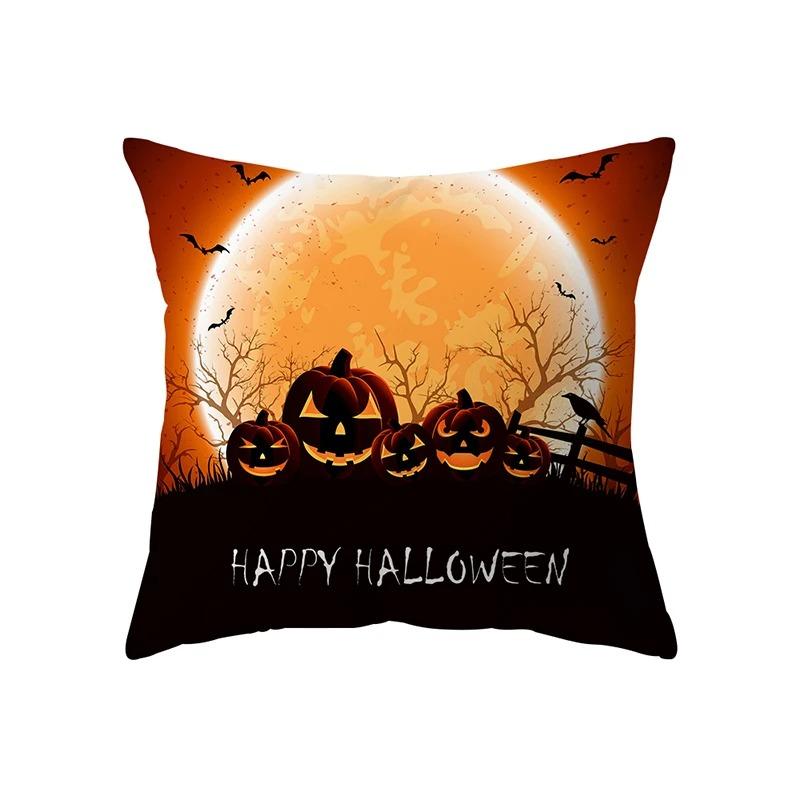 Față de Pernă cu Tematică Halloween Mașină Birou Living Canapă Față de Pernă Decorativă cu Lanternă de Dovleac Halloween