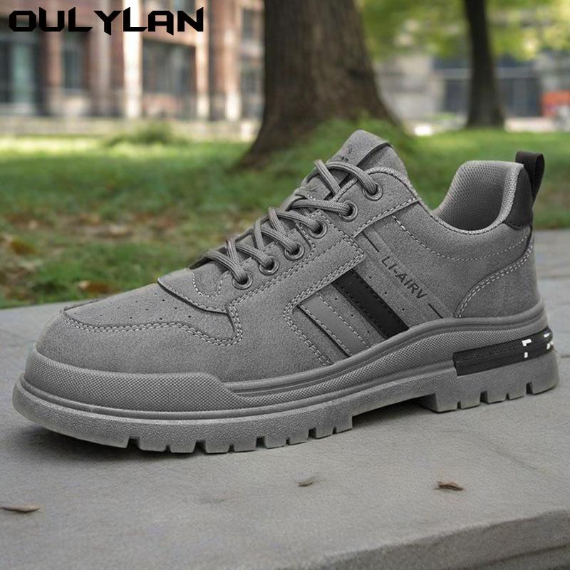Oulylan Herren Luxus Laufschuhe Atmungsaktive Skateboardschuhe Schwarz Dicksohlige Bequeme Lässige Sportschuhe Denim Stiefel