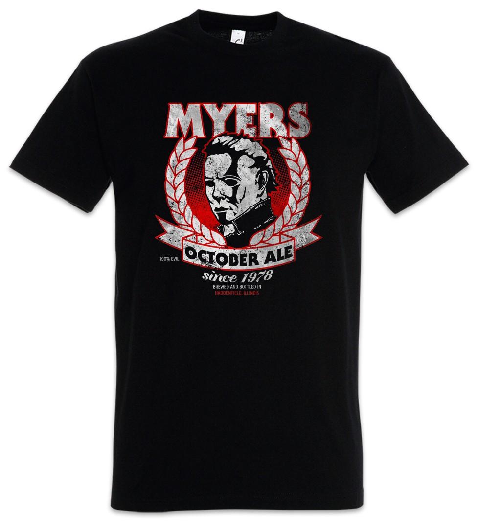 

Myers October Ale Mens T-Shirt Mens Womens Tees Top Halloween Horror Beer Waynes Crossover Fun 3XL