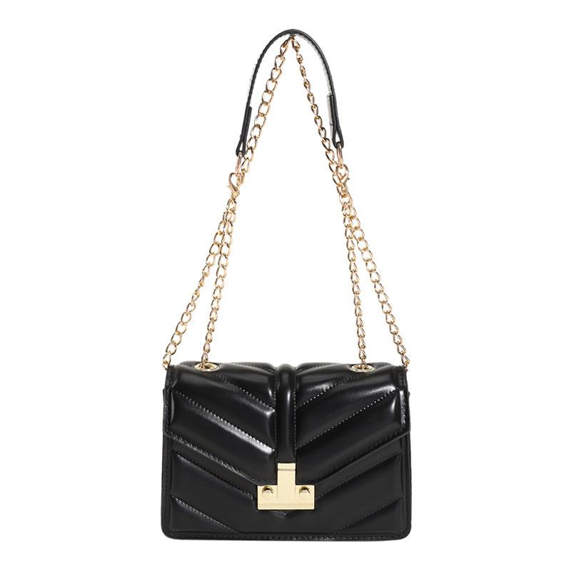 Fashionable Casual Retro Small Square Handbag With Stylish Chain Strap Design