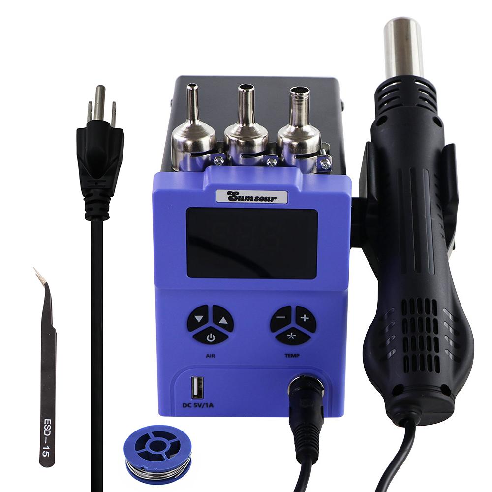 

Паяльная станция для распайки 868D 700 Вт, термофен для пайки горячим воздухом 220 В / 110 В для инструментов для ремонта SMD SMT