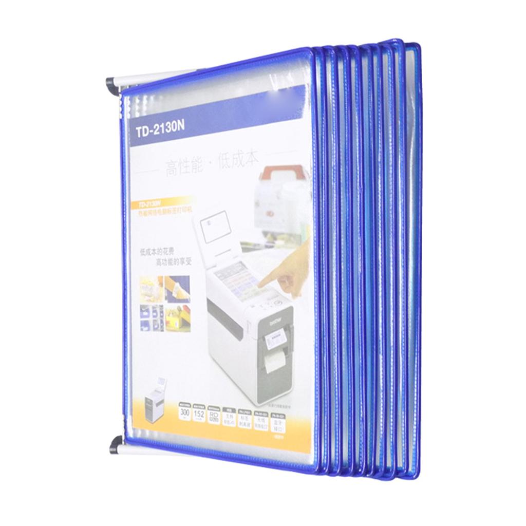 Organizador de Referencia de Pared de 10 Bolsillos con Bolsillo de Carga Fácil y Tornillos de Montaje para Oficina Almacén Taller Laboratorio
