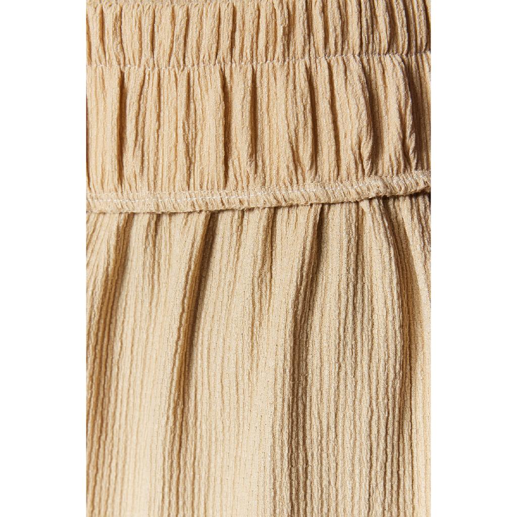 Schwarzer Rock mit Rüschen und normaler Taille, Mini-Strickrock aus Krepp Twoss21et0056