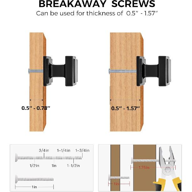 Home Expert Black Cabinet Knobs 10 Pack Matte Black Square Knobs and Drawer Pulls for Kitchen Cabinets and Closet Door