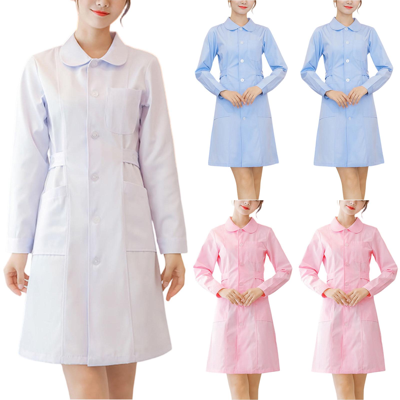 

Женская мода Doll Neck с длинным рукавом однотонные платья XXL белый