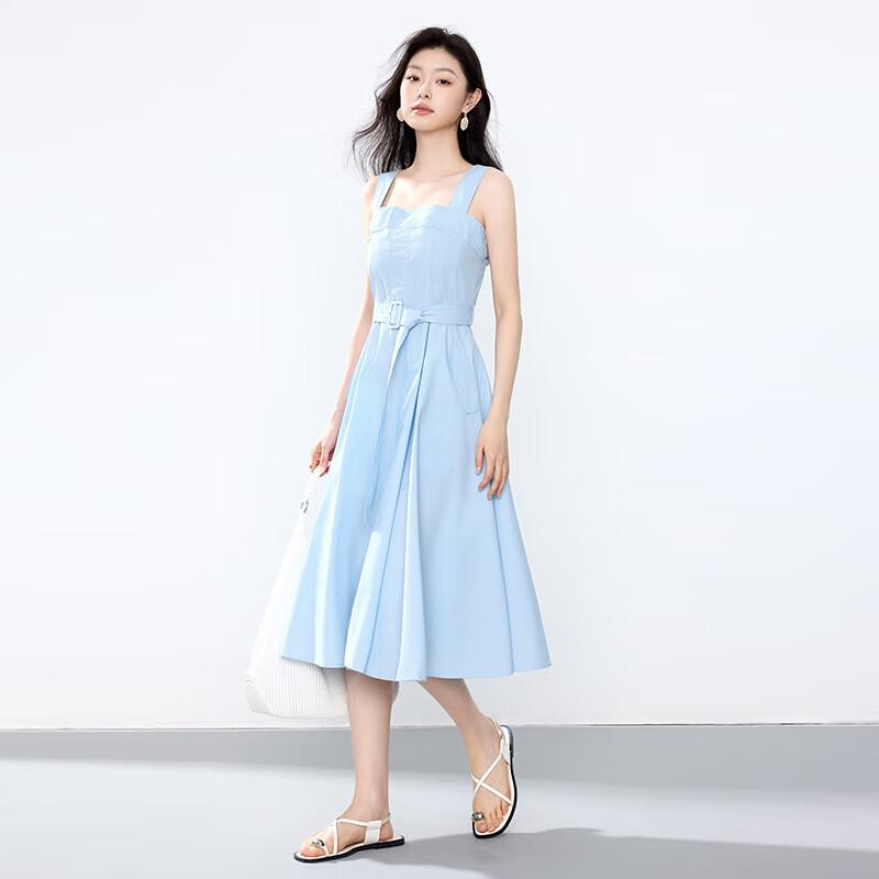 JOY SPEAKER Summer Casual Suspender Mid-length Dress AQY63333