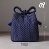Large Denim Tea Set Carry Bag for Teapot with Four or Six Cups Portable Storage Organizer for Travel Outdoor Use No Cups