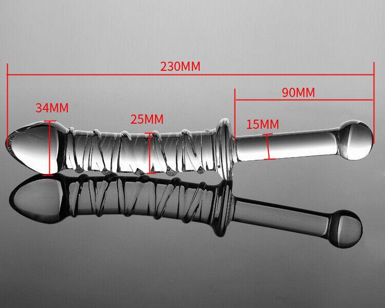 Glass Dildo Anal Plug Crystal Female Masturbation Vagina G-spot Massage Fake Long Penis Cock Sex Toys for Women Men