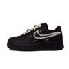 Air Force 1 Résistant à l'abrasion Résistant à l'abrasion Basse top Chaussures de Skateboard Femmes Noir Blanc HQ1180-001(Team74-)