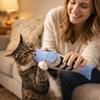 Cute Stuffed Simulation Fish Cat Toy Soft Cat Shape Pet Squeaky Toy with Bell Bite Resistant Interactive Chew Toy Training Aid