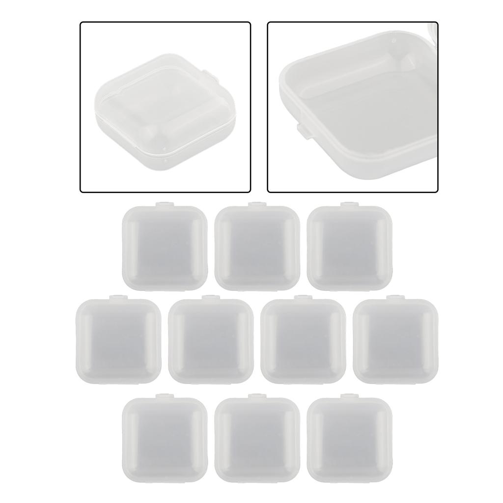 For Storage Plastic Box Storage Box Transparent Square Mini Plastic Organizer Box Packaging Display Compact Size