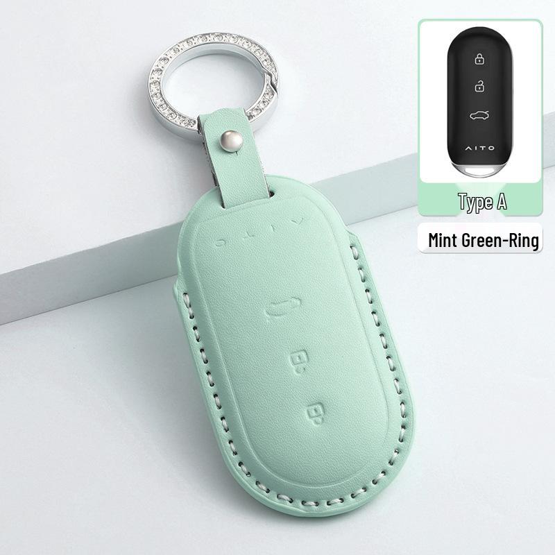 AITO M5/M7/M9 Leather Car Key Case Shell with Buckle