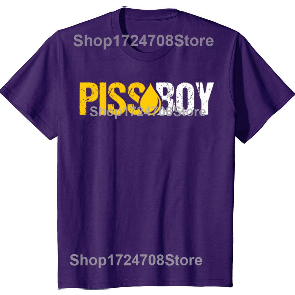 Funny Piss Boy Graphic T-shirts Men Women's Fashion Casual Tshirt 100% Cotton Loose Oversized Pissing Bdsm T Shirt