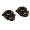 2pcs RC Steering Knuckle Cover Brass Black Remote Control Accessories for RGT EX86190 LC76 1/10 RC Crawler