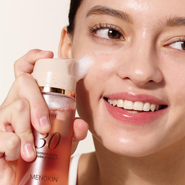 Menokin 30 Seconds Quick Bubble Mask Lift – Collagen Radiance & Firming Vegan Care, Korean