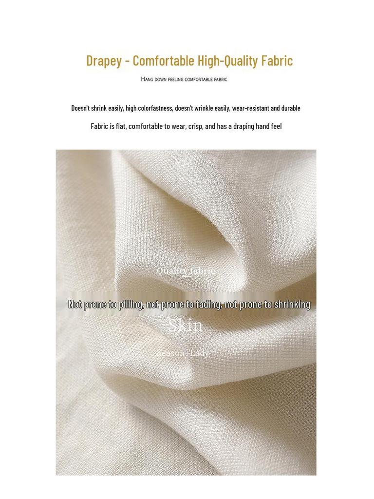 Elastic Waist Drape Slim Fit Midi Skirt - 2026 Spring/Summer Collection