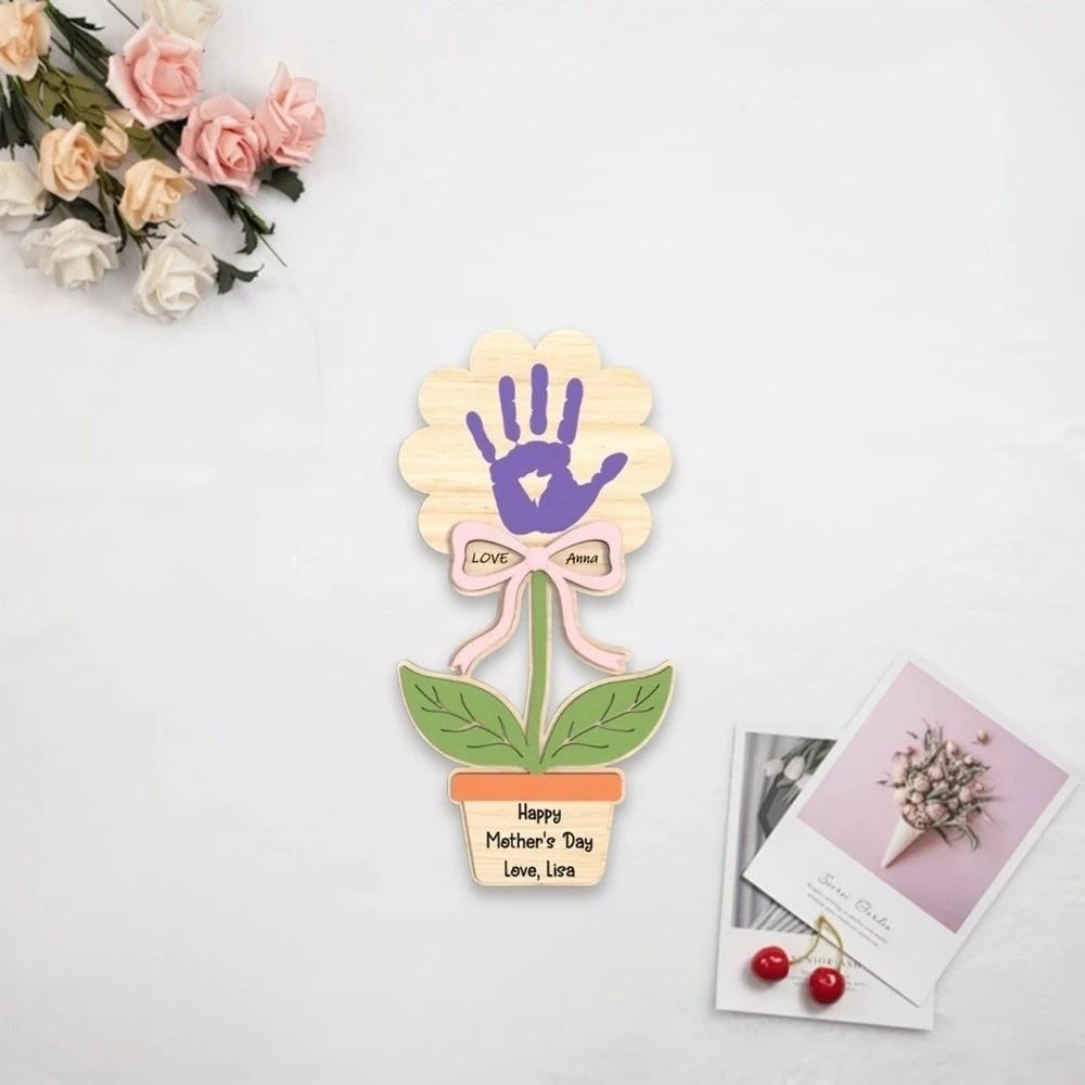 Handbemalte Muttertagsplakette Dekoration Holzblumen Handwerk Muttertagsgeschenk