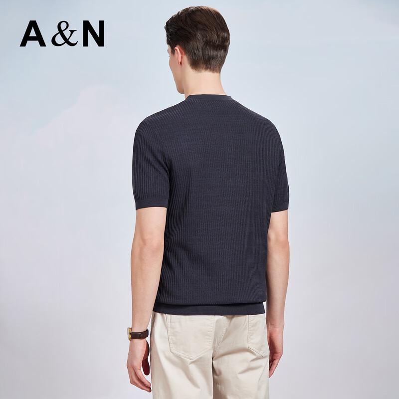 Antonio Herren T-Shirt mit kurzen Ärmeln, 100% Baumwolle, gestrickt