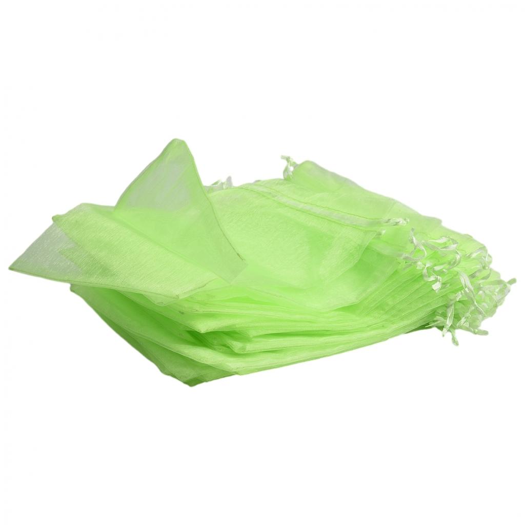 Green Fruit Protect Mesh Bag with Rope for Tomatoes Grapes and More