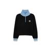 MLB College Style FW23 New York Yankees High Neck Casual Loose Pullover Long Sleeve Knit Sweater Unisex sweater Black 3FKPV0134-50BKS