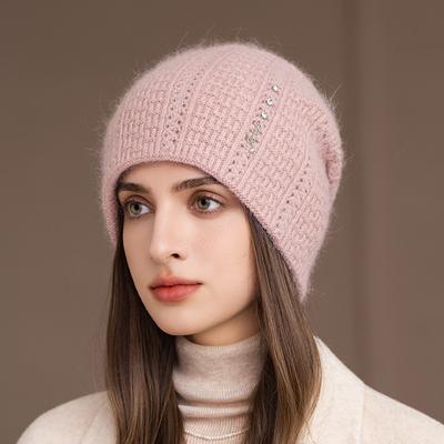 Winter Women's Knitted Headgear Fashion Warm Wool Pullover New Lightweight Warmth for Outdoor, Everyday Formal Events
