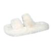 Fashion New Solid Color Women Winter House Furry Slippers Fluffy Fur Home Slides Flat Indoor Floor Shoes Ladies Comfortable Slides Women
