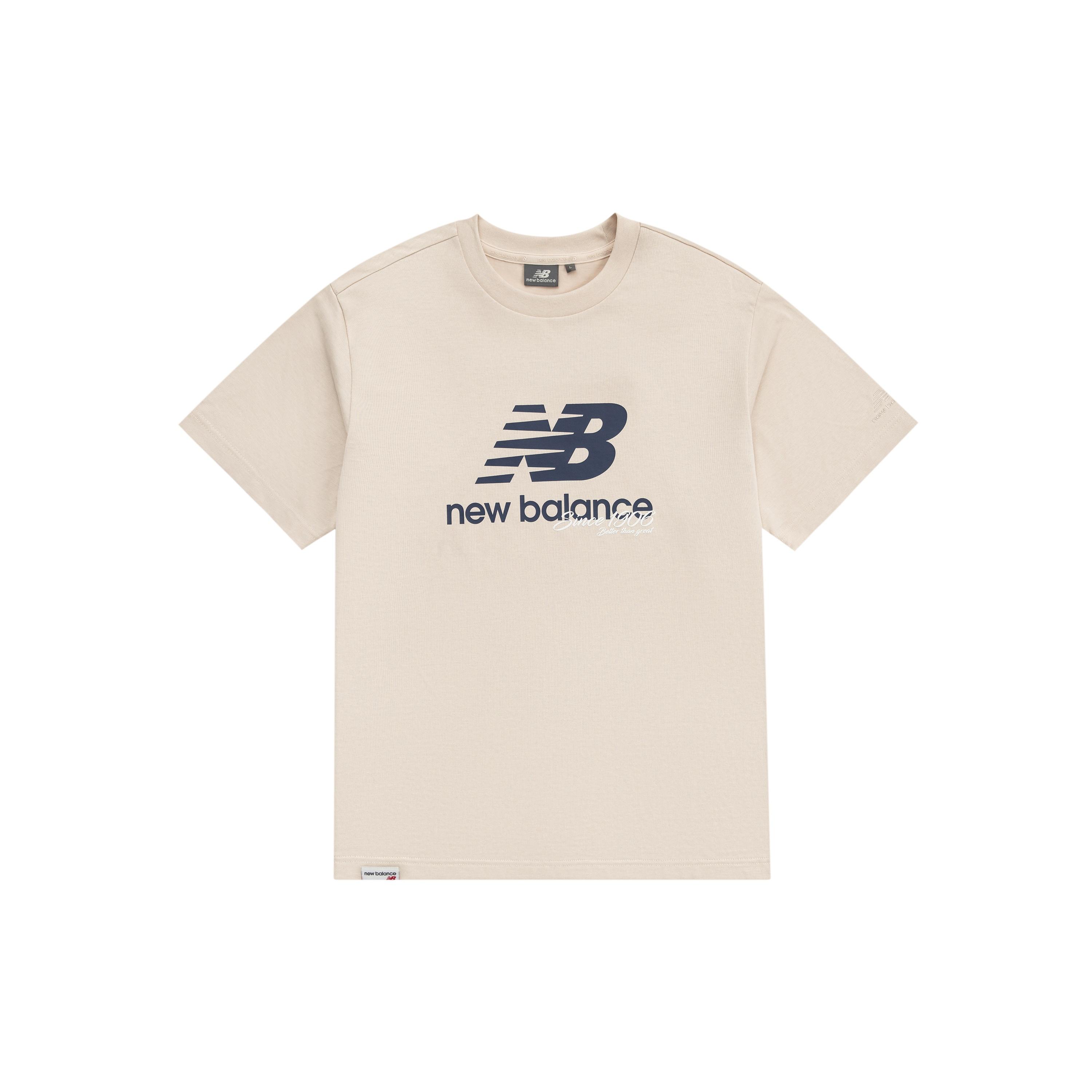 New Balance Essentials Graphic Logo T-Shirt Asia Sizing White Green Men s 5ED25333-CRE L