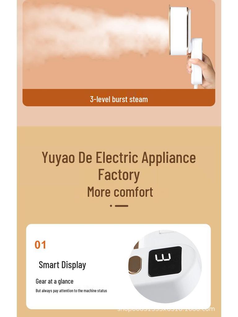 Bestseller Faltbarer Handdampfglätter mit Drei-Geschwindigkeits-Digitalanzeige für Zuhause und Reisen