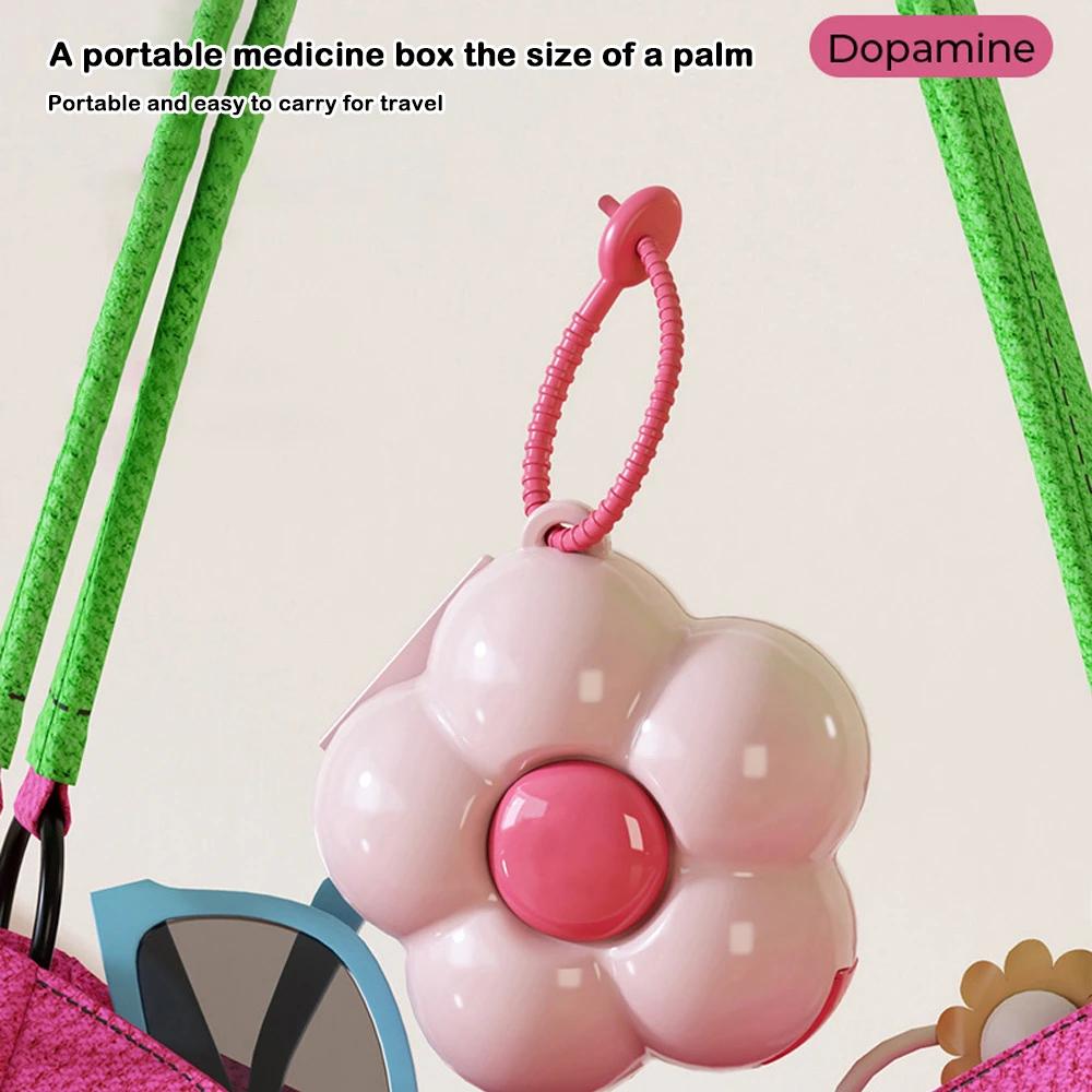 Dopamine Color Pill Box Health Care Container Case Pill Box Splitters Travel Medicine Case Tiny Box Easy To Carry