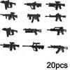 20 Stück WK2 Militär SWAT Waffen Bausteine Modellserie Waffen Zusammenbauen Pädagogisch MOC Armee Bausteine Soldat Militär Kinder Spielzeug