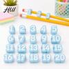 Reusable Pencil Stubs 1-20 20 Pcs Numbered Toppers, Classroom Organization Labels Daily Tracking Supplies for Teachers, Markers Clip Charm Supply