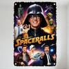 Vintage 'Meet Brooks’ Spaceralls' Sci - Fi Movie Poster Distressed Retro Tin Sign for Home Bar Man Cave Decor