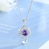 Accessories for Music Sterling Silver Jewelry [Rockyu] Women, Necklace, Pendant, Art, Stylish, Women, Anniversary, Gift, (White)