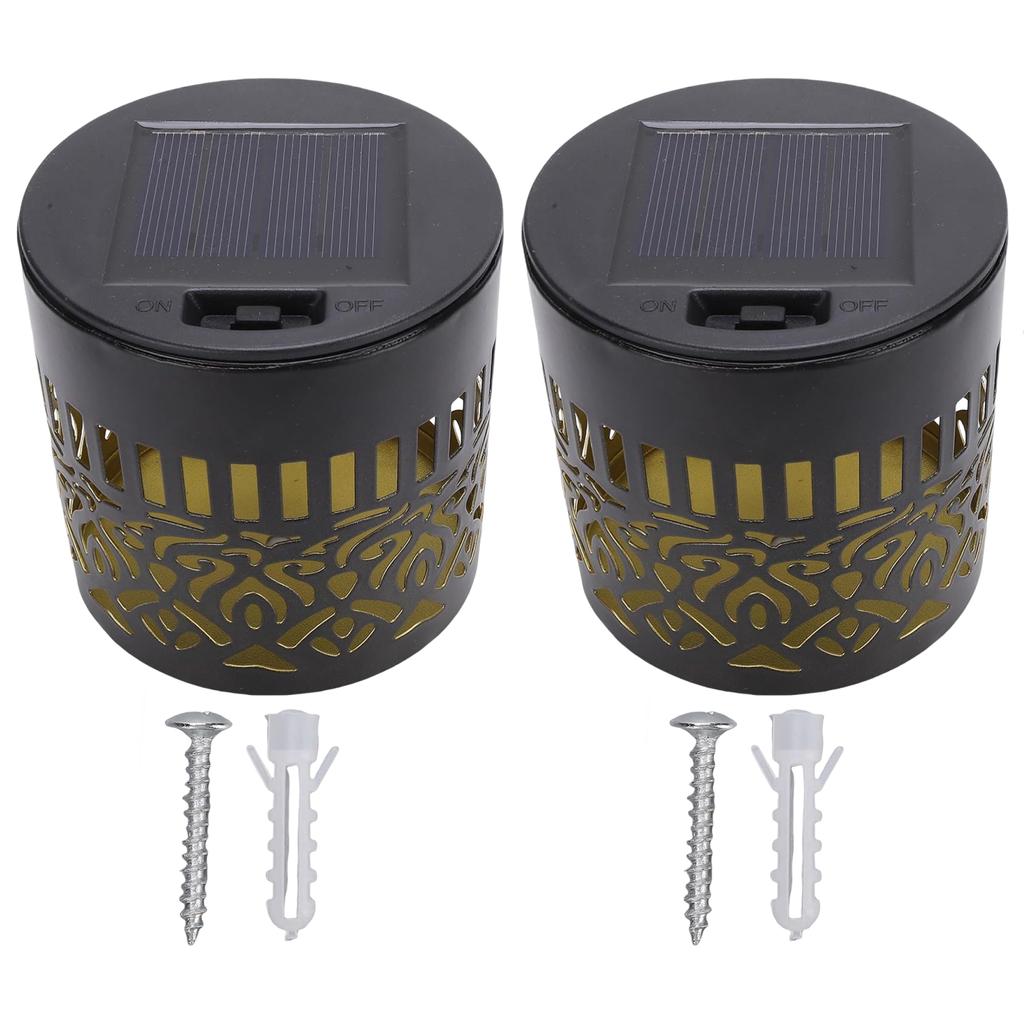 Decorative Solar Mandala Lights Mandala Theme Solar Powered Deck Step Wall Lights for Garden Post Patio Backyard Yard Decor