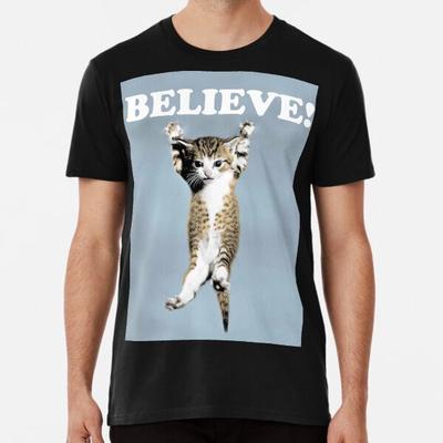Glaube Katze Poster T-Shirt S-5XL Bestes T-Shirt