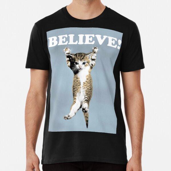 

Верь Постер Кошка Футболка S-5XL Лучшая Футболка 4XL