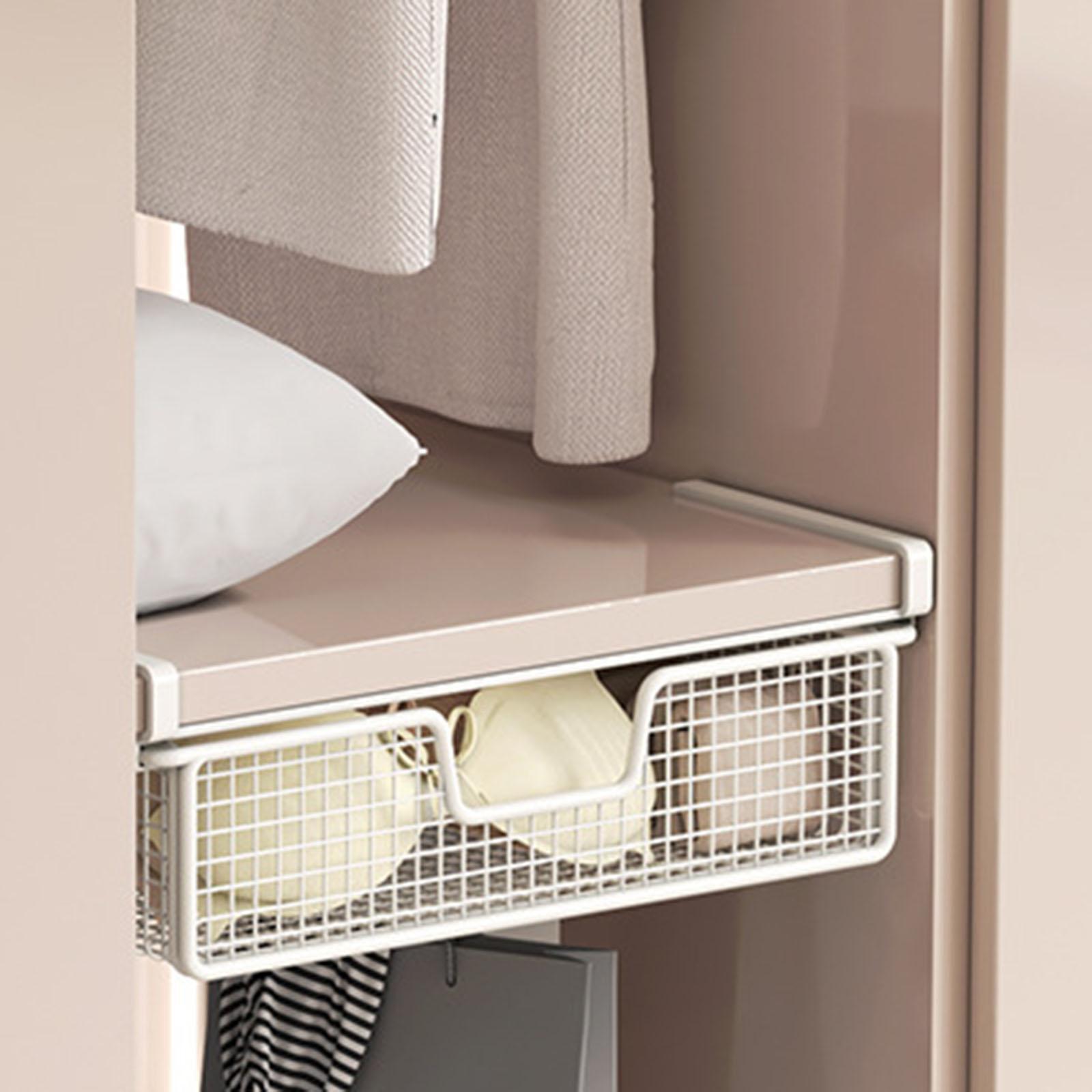 Underwear Organizer Drawer Style Carbon Steel Sliding Drawer Storage Basket for Closet Shelf Bedroom