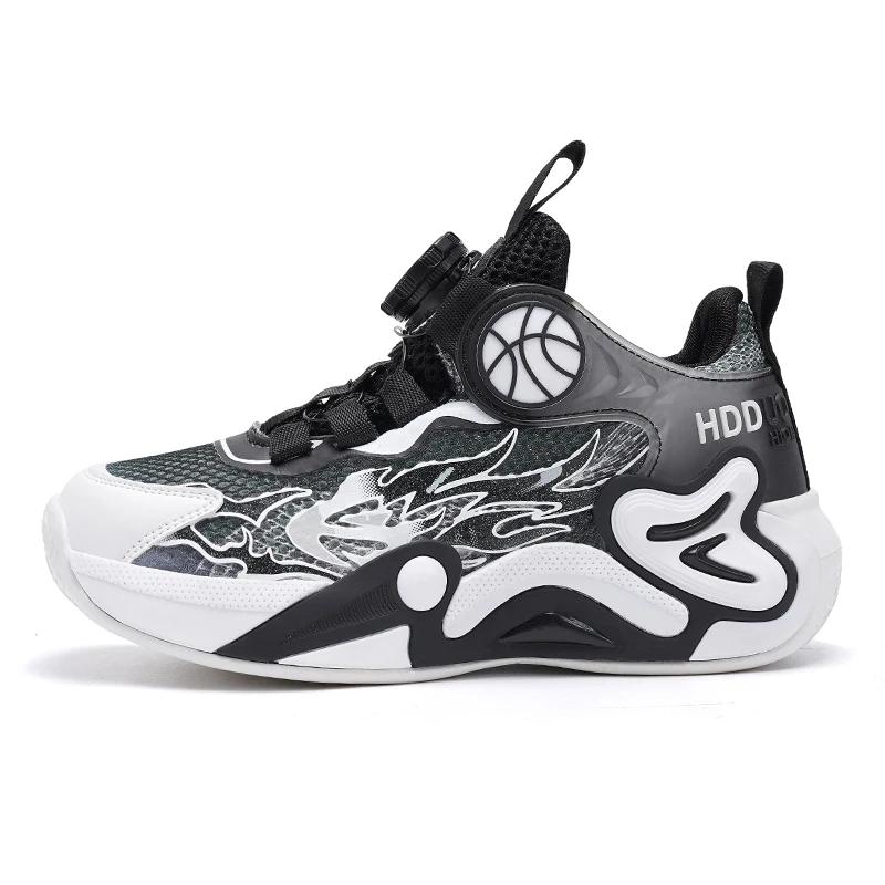 Boy Sneaker New Fashion Outdoor Kids Basketball Shoes Soft Sole School Children Sports Shoes for Boy 4 To 12 Years